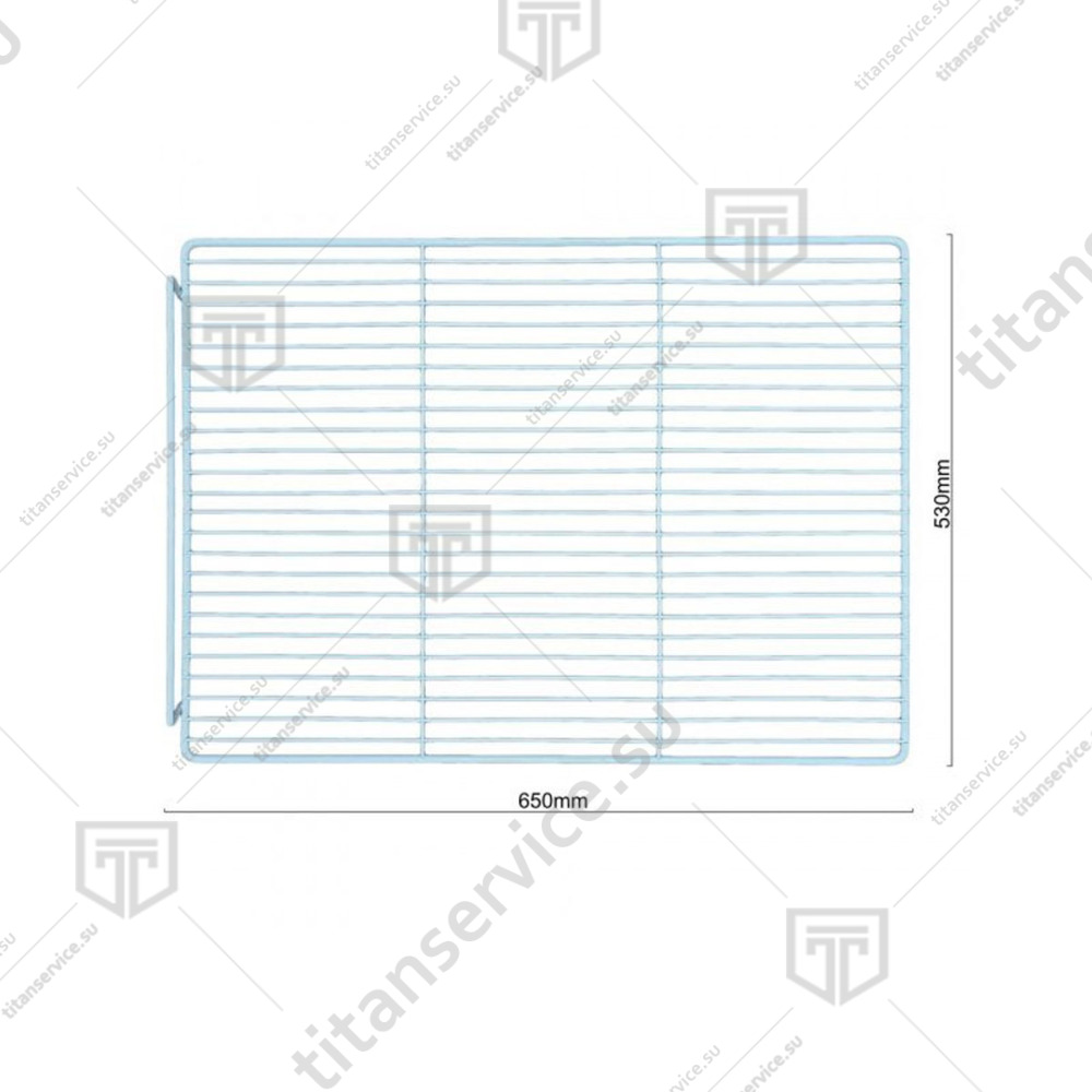 Полка решетчатая белая для шкафа холодильного 650Х530мм ПЭП RAL-9003 Polair СM107-S - фото №2