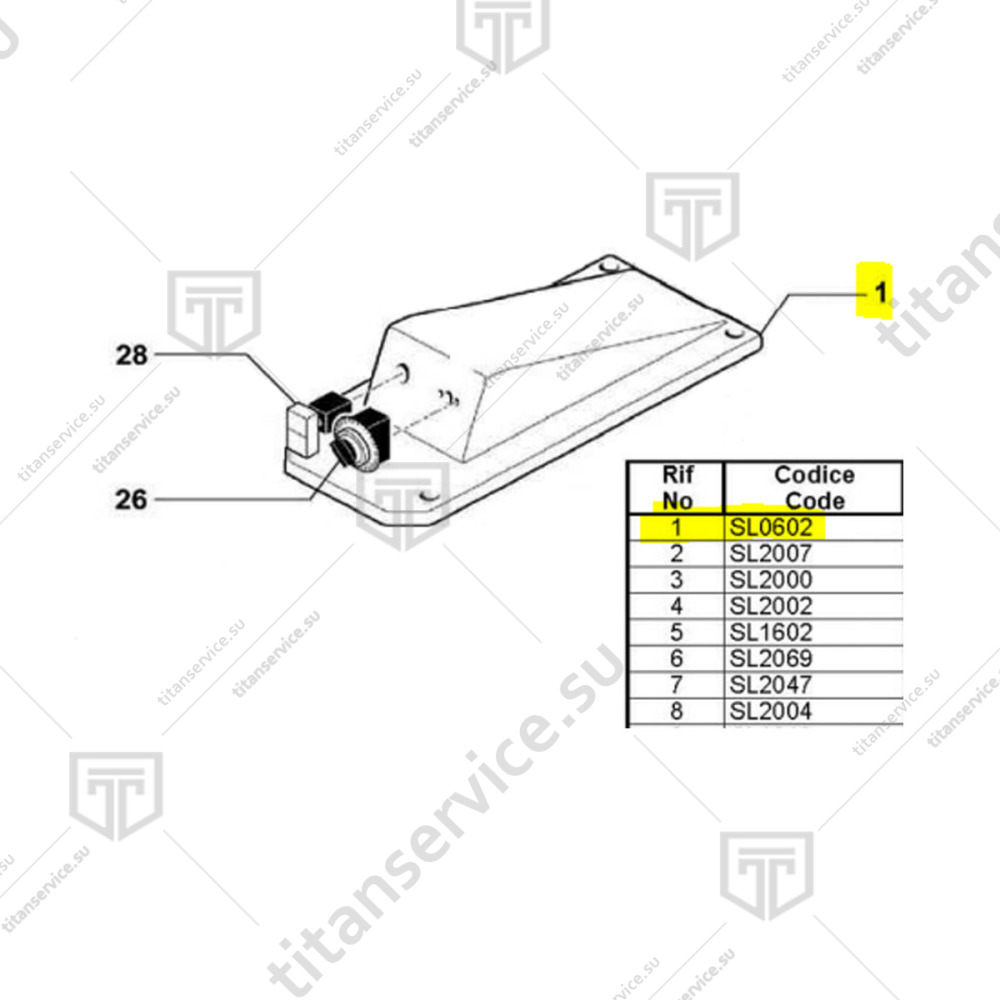 Крышка для миксера планетарного Fimar IP/20 SL0602 - фото №1