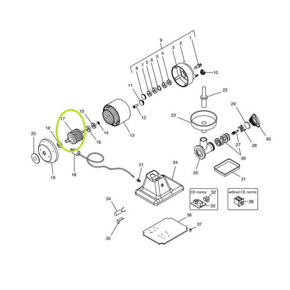 Ротор для мясорубки Fimar 12/TS SA7400