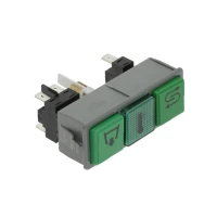 Блок кнопок двойной 250V 16A зеленый для посудомоечной машины Dihr GS 15892