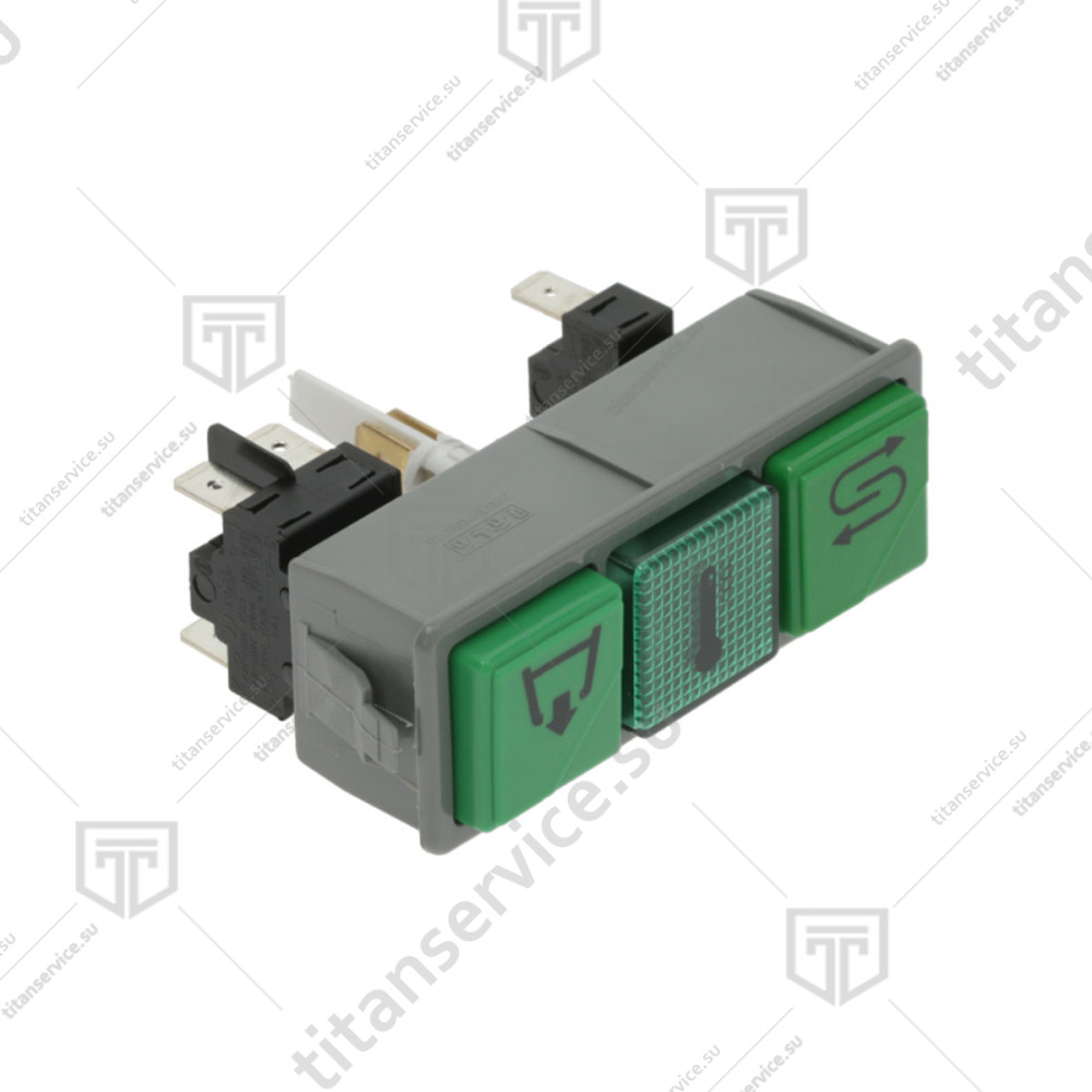 Блок кнопок двойной 250V 16A зеленый для посудомоечной машины Dihr GS 15892 - фото №1