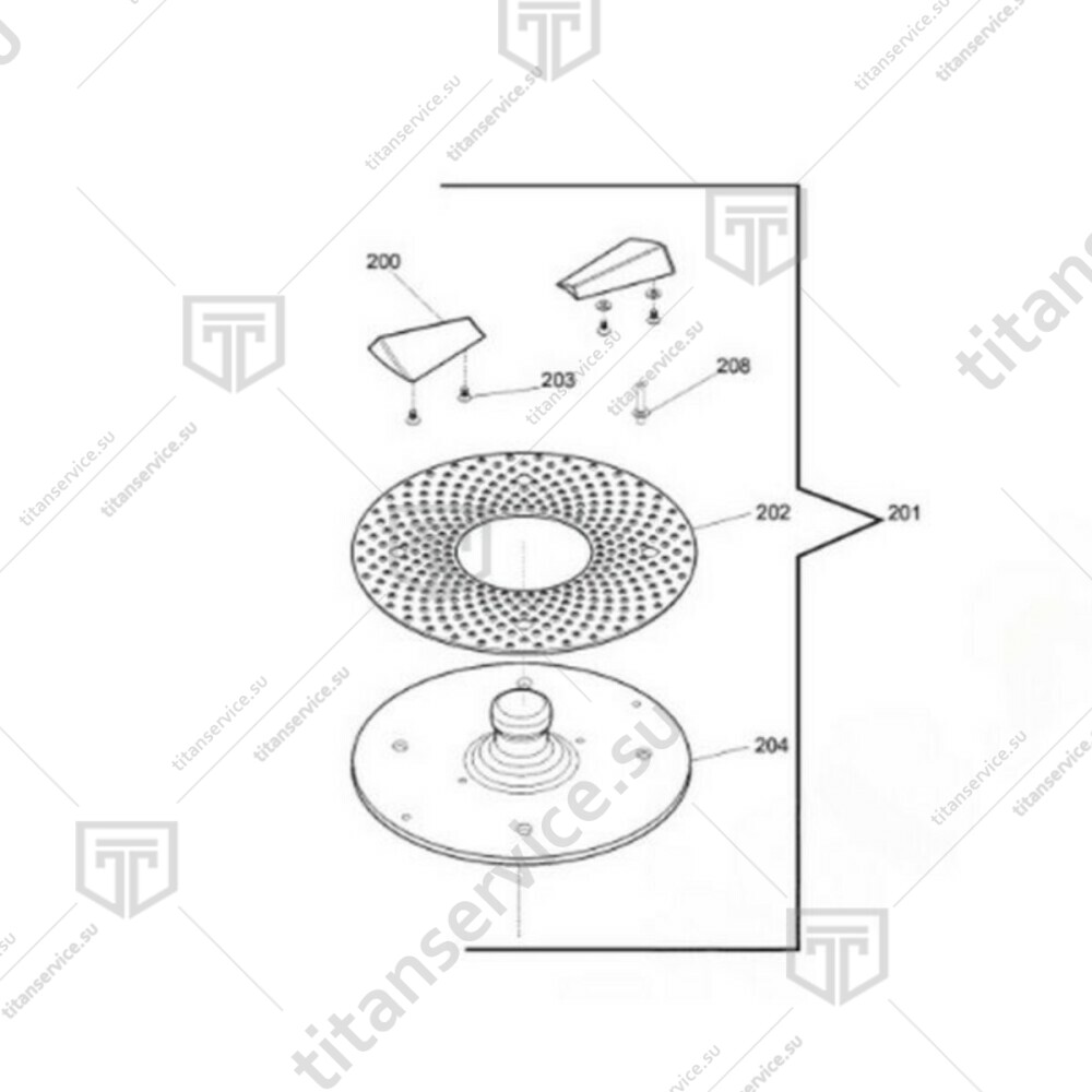 Поддержка диска для картофелечистки SIRMAN PPJ20 IV1086100 - фото №2