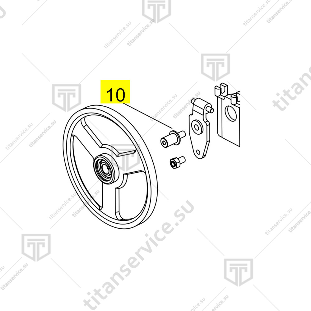 Штифт шкива пилы для мяса Fama  1830 CE (FSG 103) F2548 - фото №1