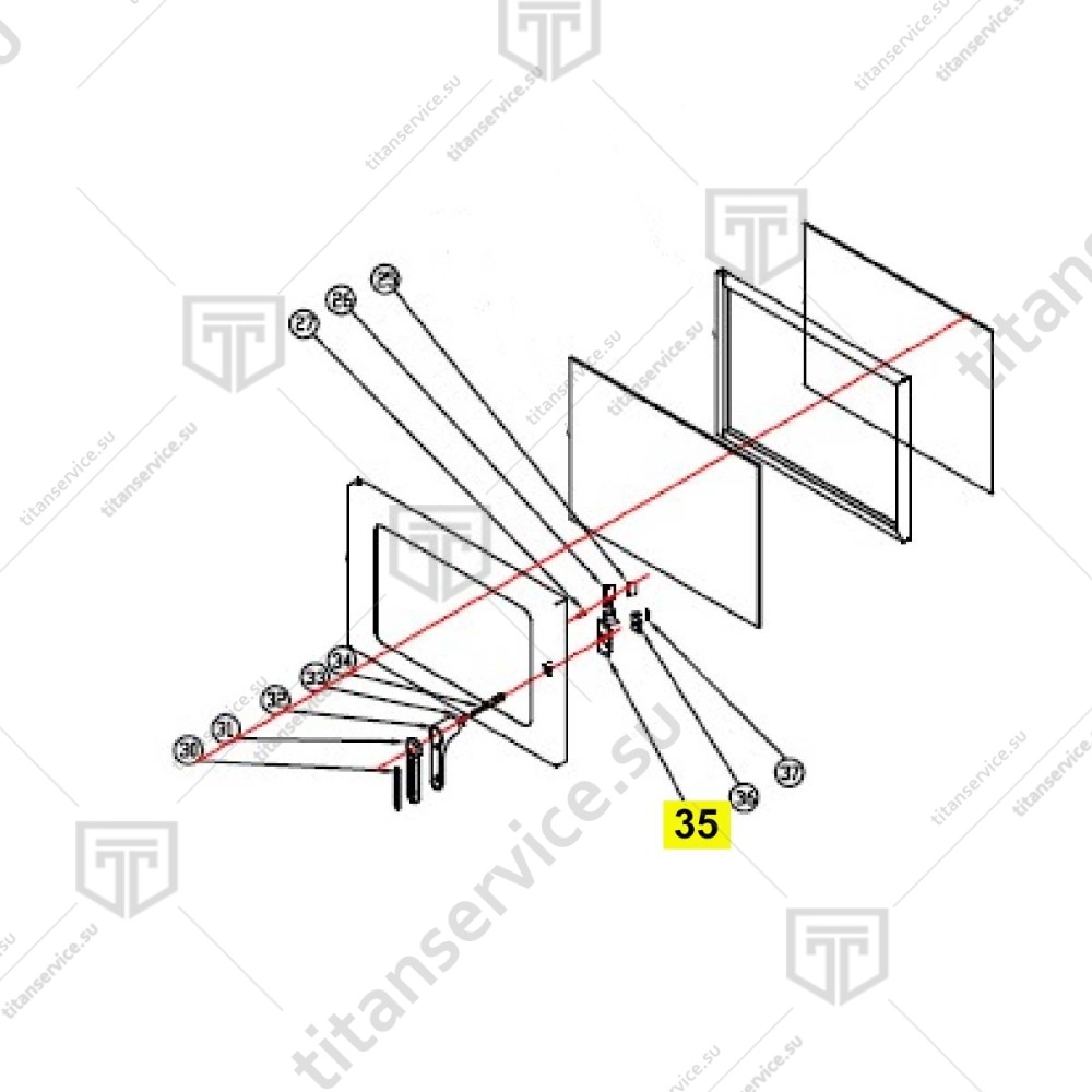 Корпус зажима для печи конвекционной Hurakan HKN-XF023 - фото №1