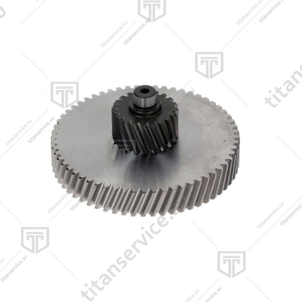 Шестерня редуктора промежуточная  в сборе  для мясорубки Fama TI 32R FTI 138RUTE F0537 - фото №1