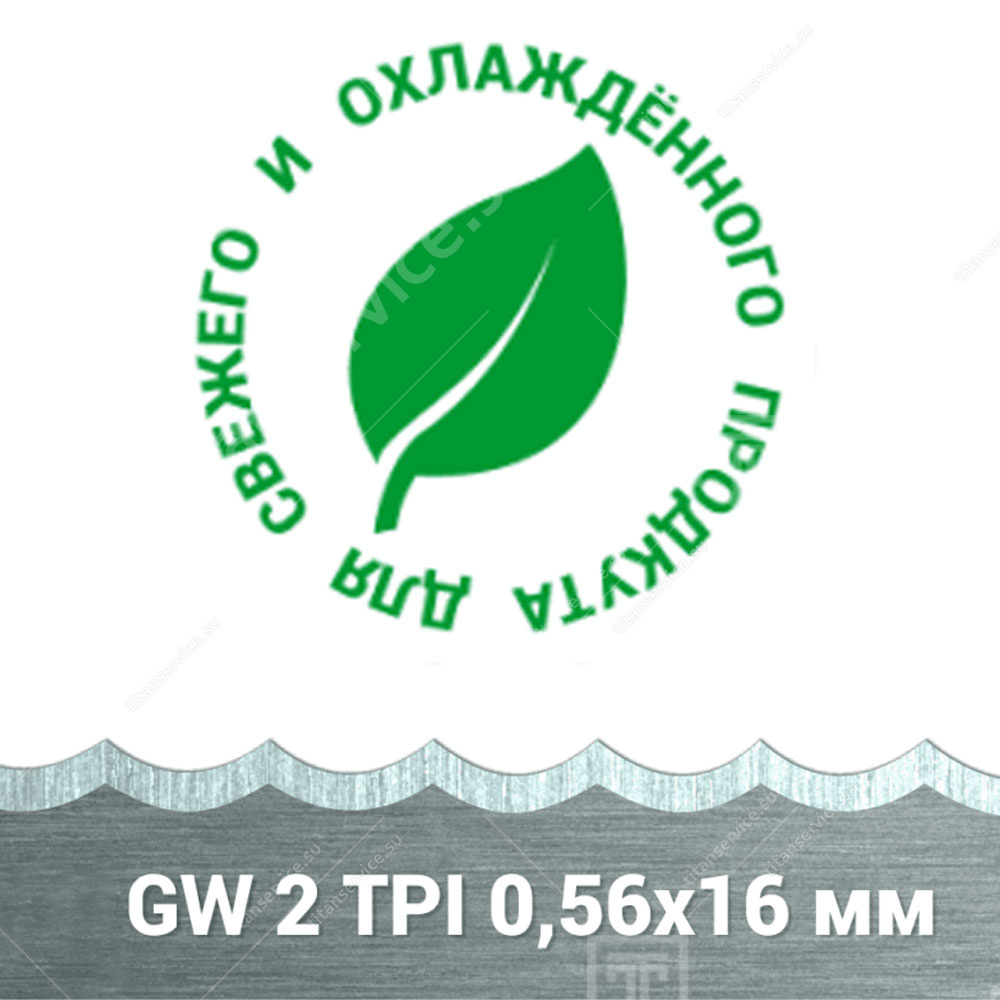 Полотно ленточной пилы для мяса птицы GW 0,56x16x3160 мм 2 TPI - фото №1