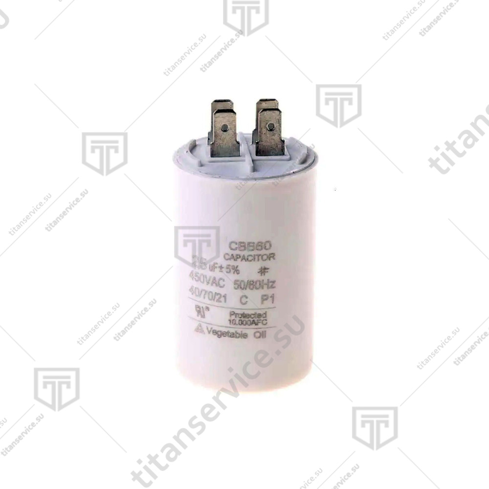 Конденсатор CBB60 25uF 450В для миксера планетарного Viatto B-30P без ГТД - фото №1