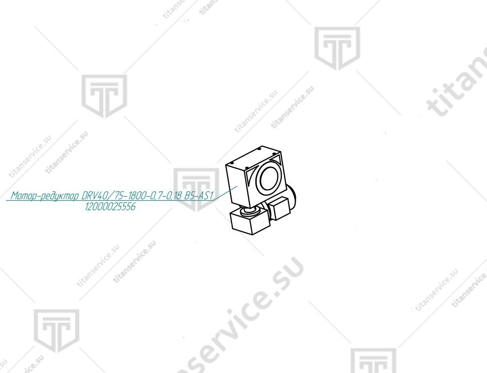 Мотор-редуктор DRV 40/75-1800-0,7-0,1B5 - фото №1