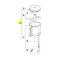Чаша в сборе для кухонного процессора Robot Coupe R402 27342