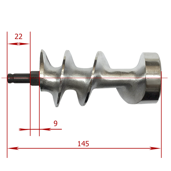 ШНЕК ДЛЯ МЯСОРУБКИ CRAZY PAN CP-MM12C, CP-MM12S ЧУГУН - фото №4