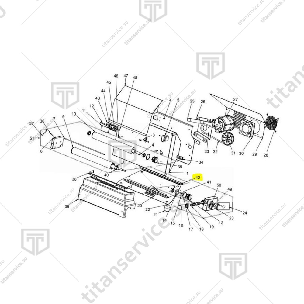 Скребок очищающий для тестораскатки Fimar FI/32N SA1280 - фото №3