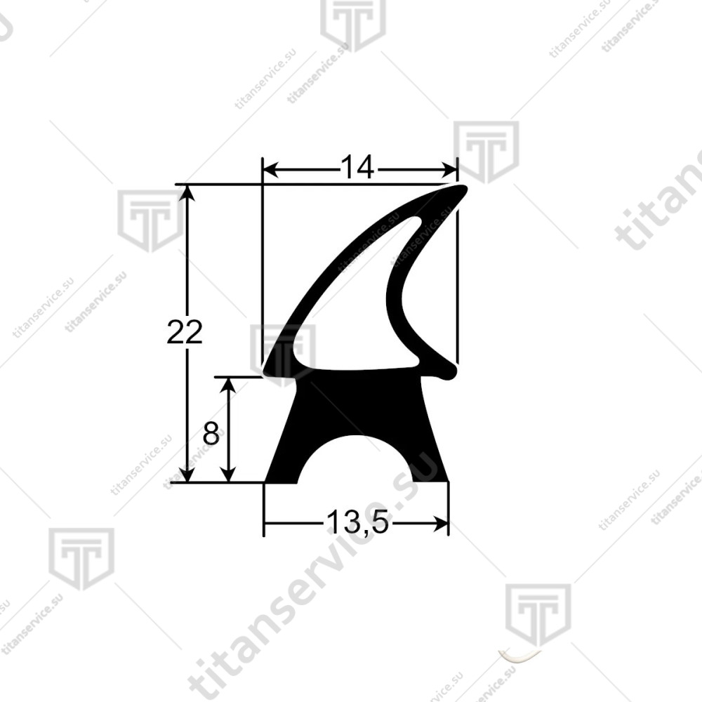 Уплотнение двери 745х865мм для шкафа пекарского Gierre FEV-106/107 E/M/P GUA410 (аналог) - фото №1