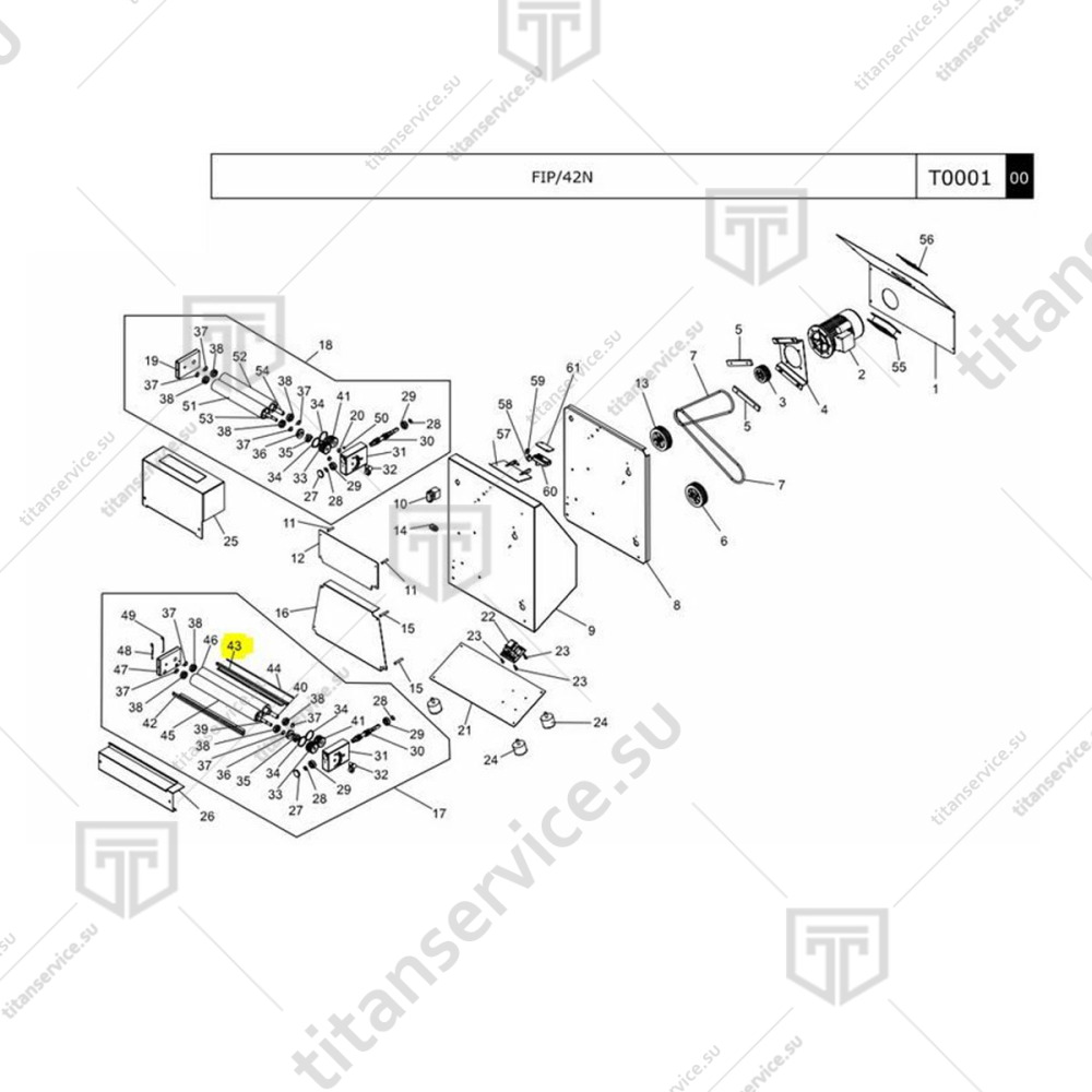 Скребок очищающий для тестораскатки Fimar FI/32N SA1280 - фото №2