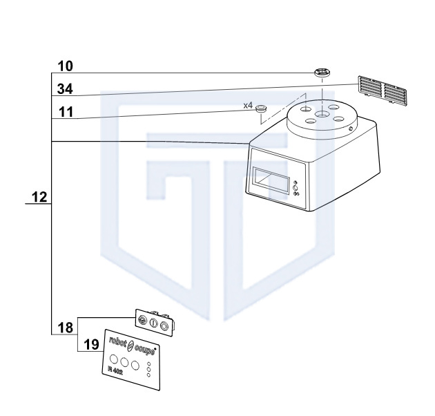 Корпус двигателя в сборе кухонного процессора R402 Robot Coupe 39194