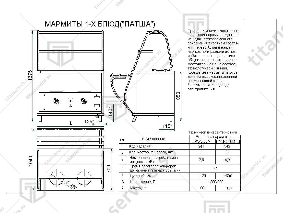 Мармит первых блюд ПМЭС-70М - фото №3