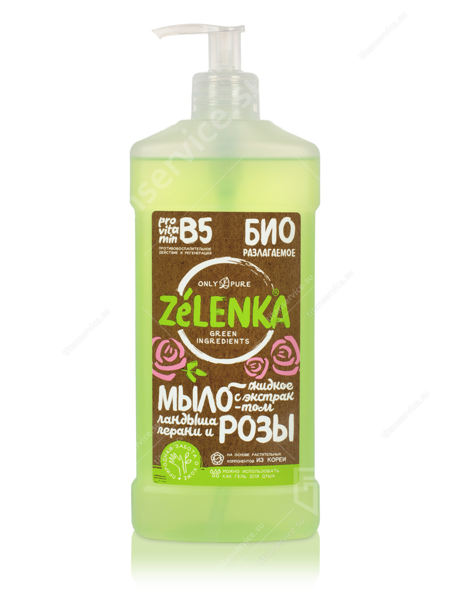 ZELENKA/Жидкое мыло  с экстрактом РОЗЫ 0,5л (упаковка 12шт.) - фото №2