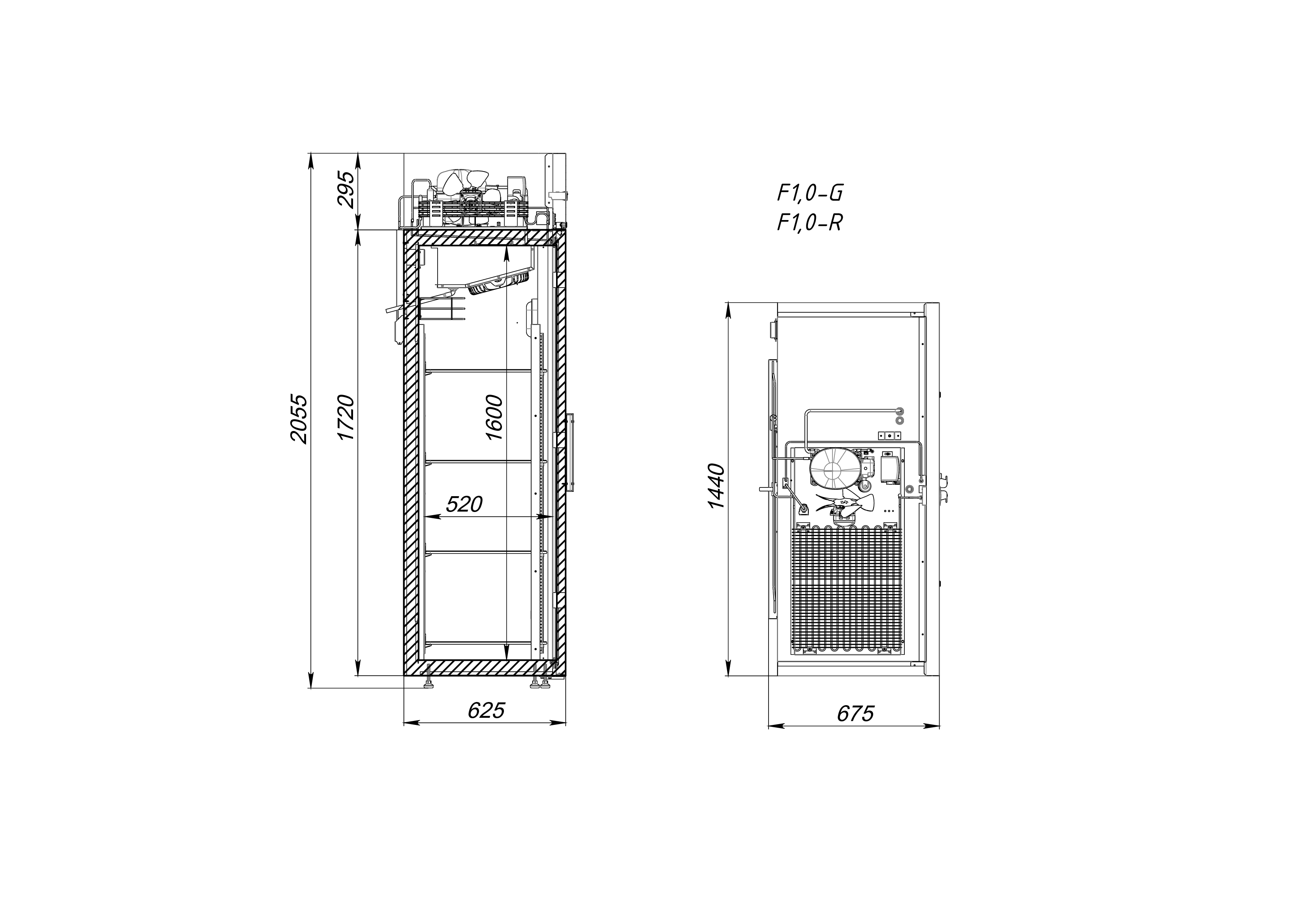 Шкаф холодильный с глухой дверью АРКТО F1.0-S - фото №2