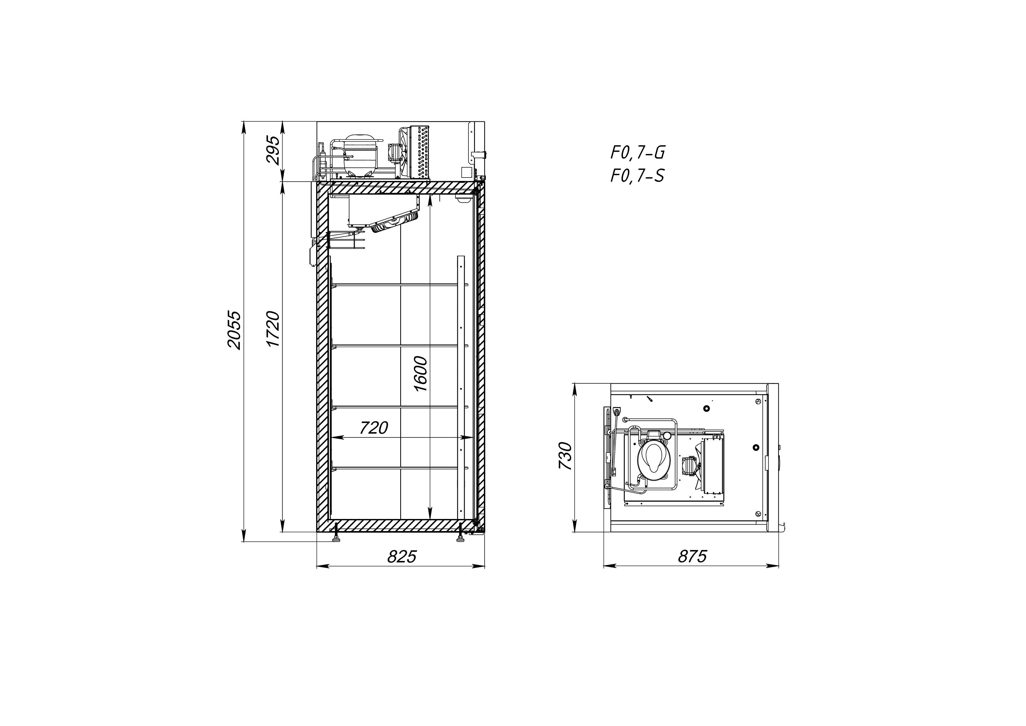 Шкаф холодильный с глухой дверью АРКТО F0.7-G - фото №2