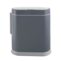 Ведро мусорное с ёршиком, сенсорное, JAH-6712, 8л (серый)