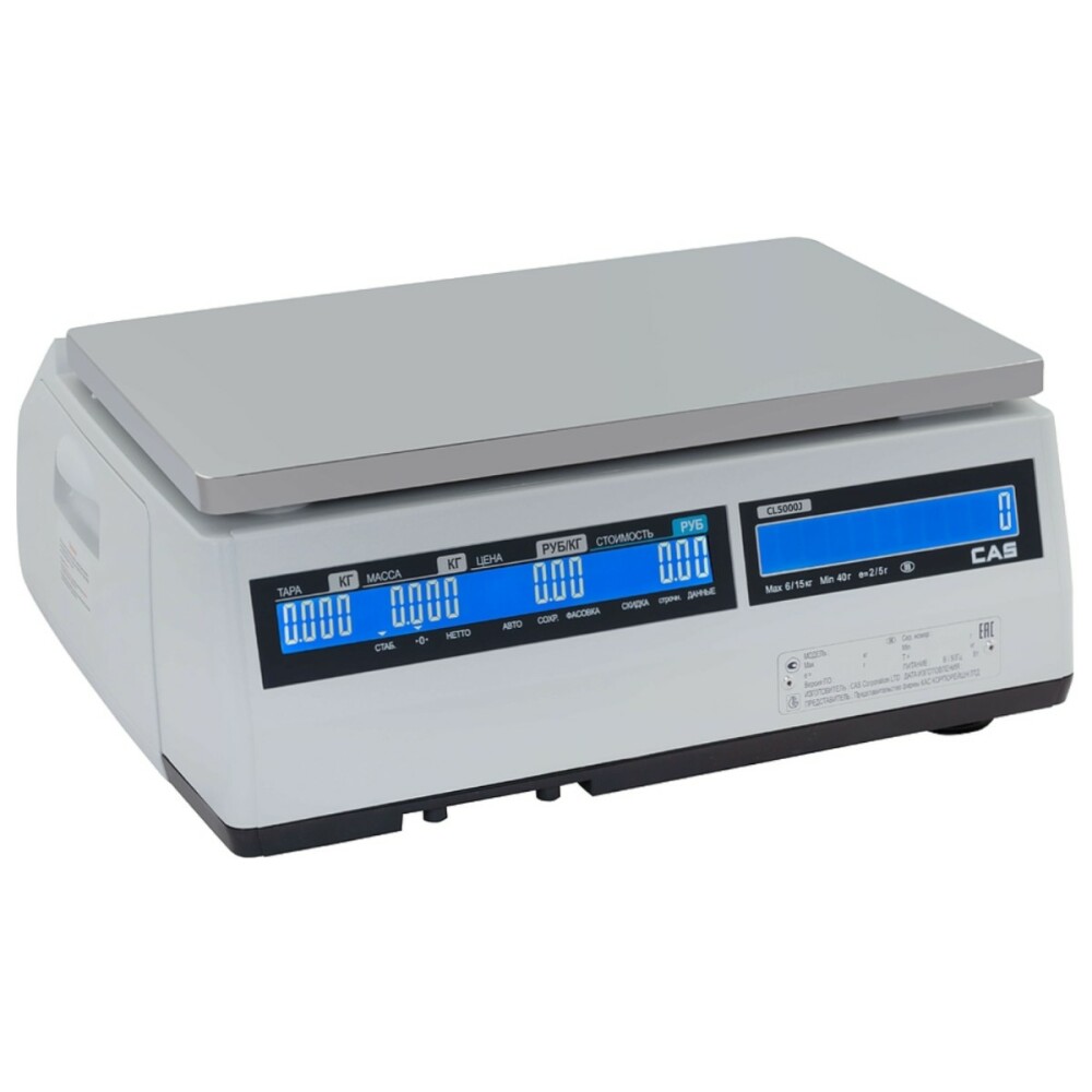 Весы торговые электронные CAS CL5000J-6IB TCP-IP (6 кг) - фото №2