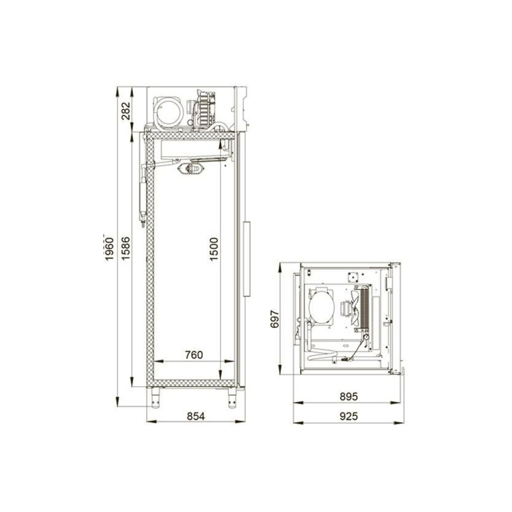 Шкаф холодильный Polair CM107-S - фото №4