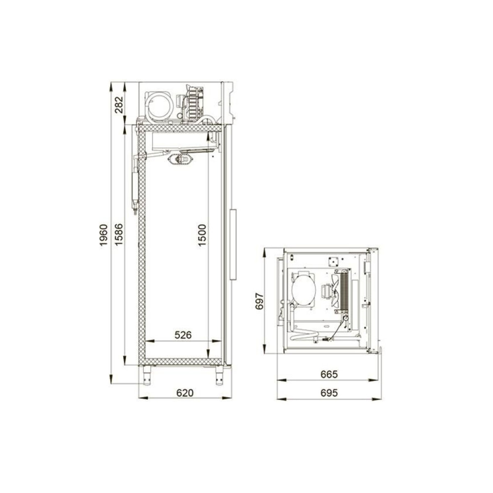 Шкаф холодильный Polair CM105-S - фото №4