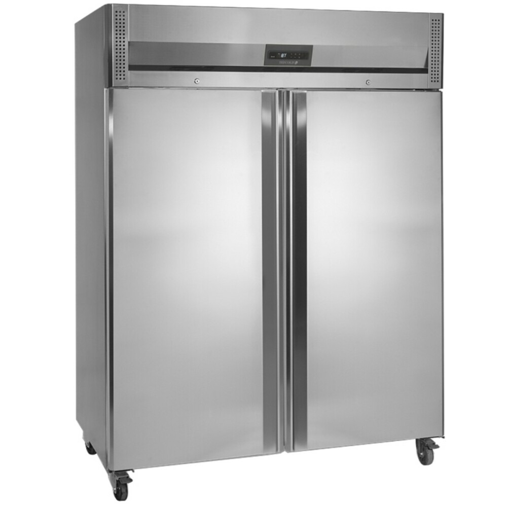 Шкаф морозильный с глухой дверью нержавеющий TEFCOLD RF1420 - фото №1