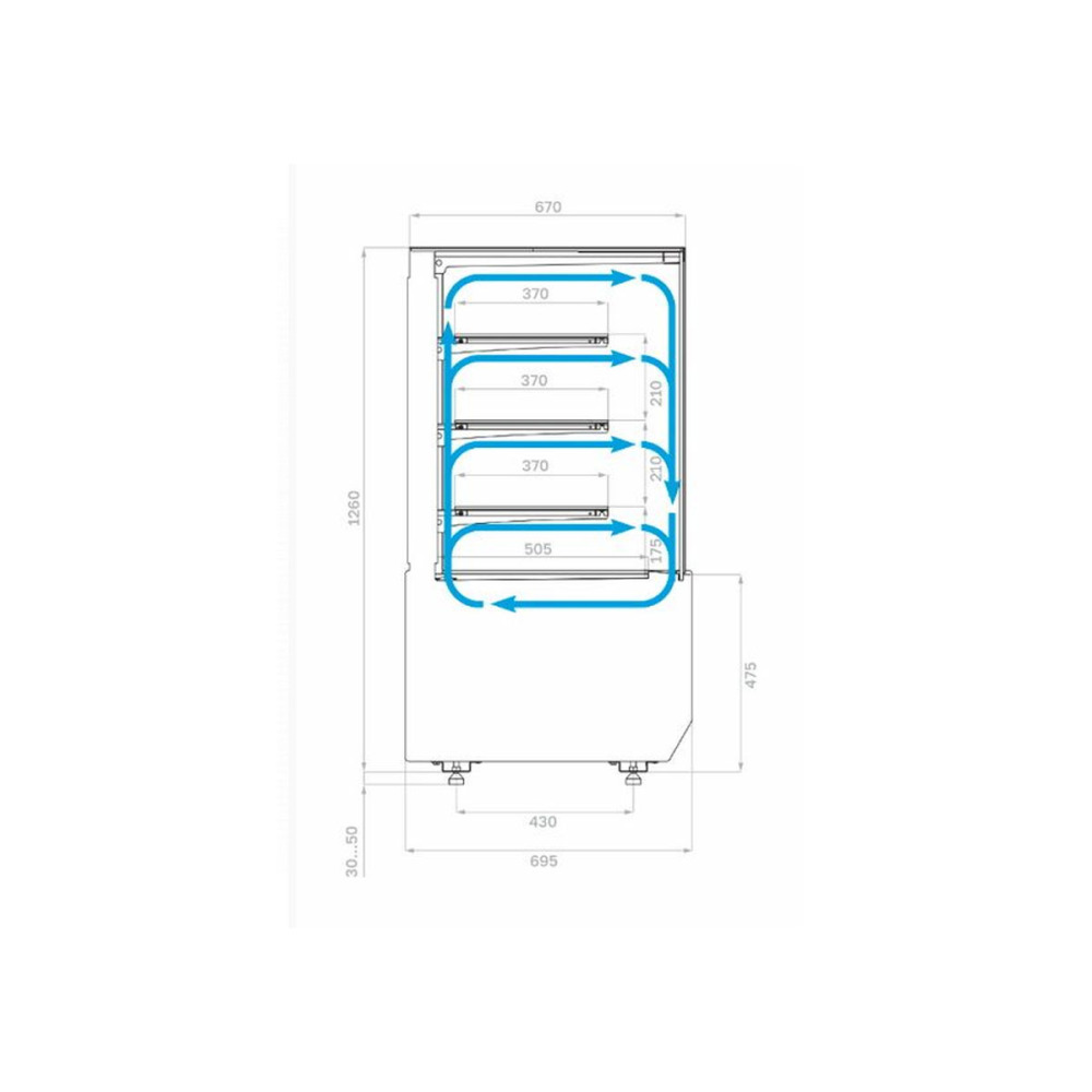 Витрина холодильная Полюс KC70 VV 1,3-1 STANDARD версия 2.0 9005-0109 - фото №2