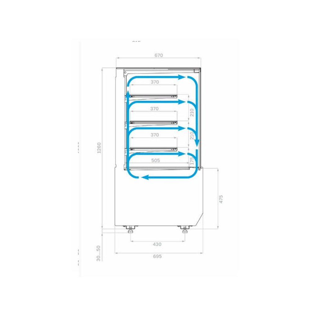 Витрина холодильная Полюс KC70 VV 1,3-1 STANDARD версия 2.0 9005 - фото №2