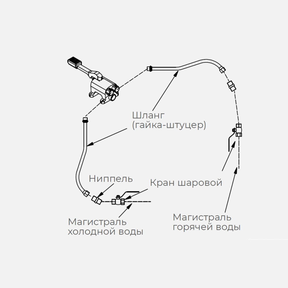 Комплект ГХ для рукомойника Kayman РМН-400/320 - фото №1