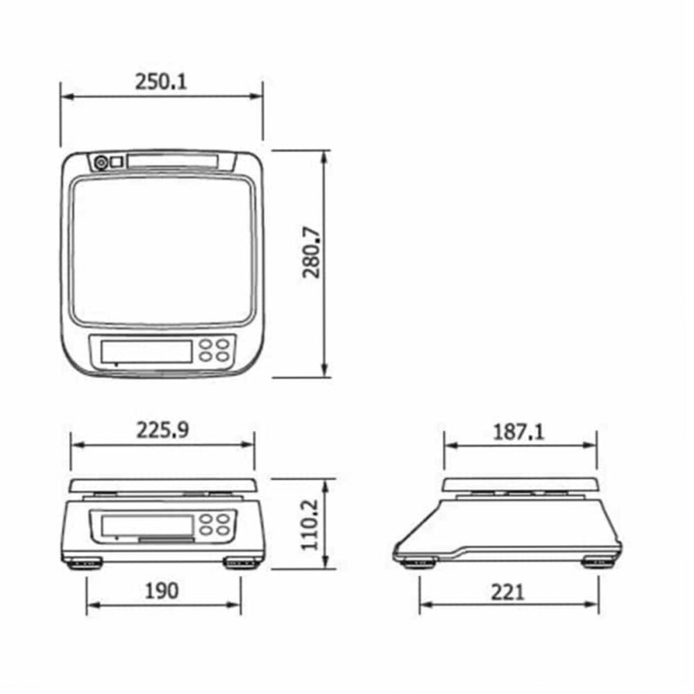Весы порционные электронные CAS SWN-30 RS - фото №3