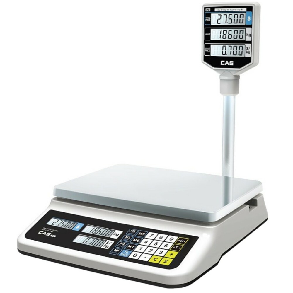 Весы торговые электронные CAS PR-15P (LCD, II) RS - фото №1
