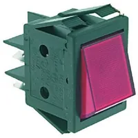 Переключатель, 4 конт, фикс, 2-пол,16A 250V красный