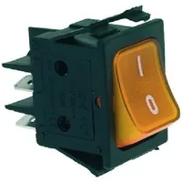 Переключатель, 4 конт, фикс, 2-пол. 250V 16A, оранжевый