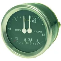 Манометр 0-2.5 / 0-16 бар, 60 мм, гориз. крепление, бойлер-насос