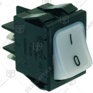 Переключатель, 4 конт, фикс, 2-пол 16A 250V белый - фото №1
