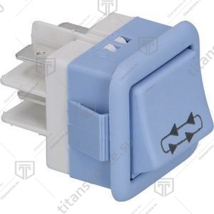 Переключатель, 4 конт, б/фикс,16(4)A 250V голубая "Цикл" - фото №1