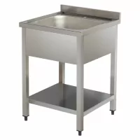 Ванна моечная с бортом VA-DSA140 600х600х850 мм нерж.